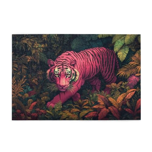Tropischer Regenwaldtiger Wooden Puzzle 1000 Teile, Impossible Puzzle für Erwachsene Geschenk für Erwachsene Familie und Freunde Tropischer Regenwaldtiger Wooden Puzzle 1000 Teile, Impossible Puzzle für Erwachsene Geschenk für Erwachsene Familie und Freunde von POKXAEU