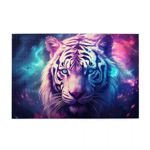 Weißer Tiger am Sternenhimmel Holzpuzzles 1000 Teile perfekt für Game Nights Geschicklichkeitsspiel für die ganze Familie Raumdekoration Weißer Tiger am Sternenhimmel Holzpuzzles 1000 Teile perfekt für Game Nights Geschicklichkeitsspiel für die ganze Familie Raumdekoration von POKXAEU