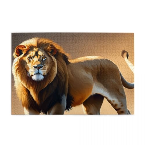 Wildtier: Löwe Puzzle 1000 Teile, Holzpuzzles für Erwachsene und Kinder Geschenk, Impossible Puzzle, Geschicklichkeitsspiele Wildtier: Löwe Puzzle 1000 Teile, Holzpuzzles für Erwachsene und Kinder Geschenk, Impossible Puzzle, Geschicklichkeitsspiele von POKXAEU