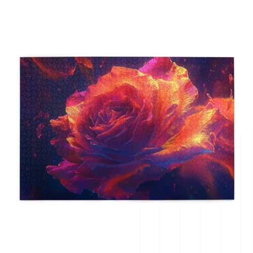 Wunderschöne rote Blumen Wooden Puzzle 1000 Teile, Impossible Puzzle für Erwachsene Geschenk für Erwachsene Familie und Freunde Wunderschöne rote Blumen Wooden Puzzle 1000 Teile, Impossible Puzzle für Erwachsene Geschenk für Erwachsene Familie und Freunde von POKXAEU