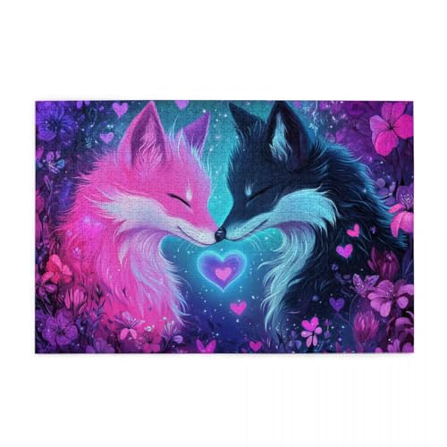 Zweifarbige Wolfsliebe Holzpuzzles 1000 Teile perfekt für Game Nights Geschicklichkeitsspiel für die ganze Familie Raumdekoration Zweifarbige Wolfsliebe Holzpuzzles 1000 Teile perfekt für Game Nights Geschicklichkeitsspiel für die ganze Familie Raumdekoration von POKXAEU