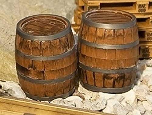 Pola 333211 Wooden Barrels 2/ G Scale Building Kit Bauset, Braun, Small von FALLER