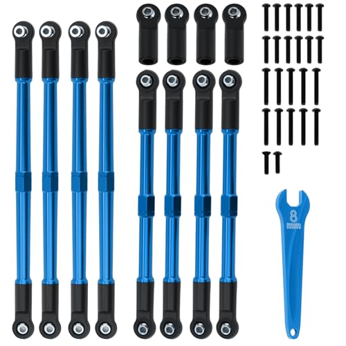 Spurstangen-Upgrade-Teile für 1/10 E-Revo2.0 Summit 5319X 5338R 7075 (Blau) von POLANTA