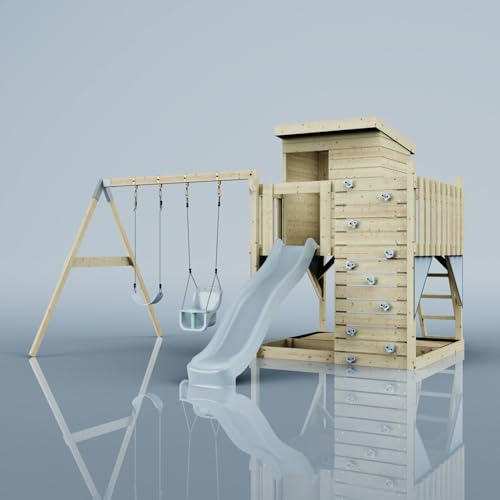 PolarPlay Spielturm Björn aus Holz in Blau Babyschaukel PolarPlay Spielturm Björn aus Holz in Blau Babyschaukel von POLAR PLAY