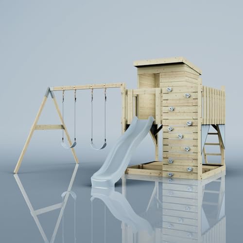 PolarPlay Spielturm Björn aus Holz in Blau Kinderschaukel PolarPlay Spielturm Björn aus Holz in Blau Kinderschaukel von POLAR PLAY