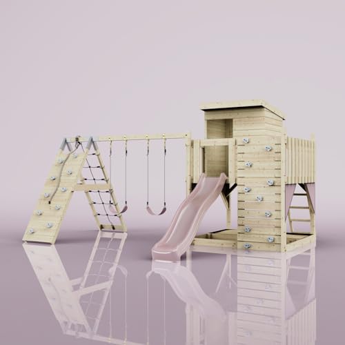 PolarPlay Spielturm Frida aus Holz in Rosa Kinderschaukel PolarPlay Spielturm Frida aus Holz in Rosa Kinderschaukel von POLAR PLAY