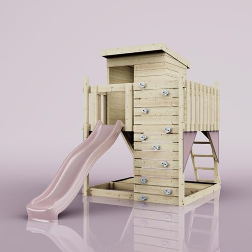 PolarPlay Stelzenhaus Polarlicht aus Holz in Rosa von POLAR PLAY