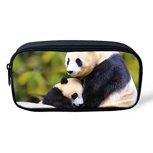 POLERO Federmäppchen Mädchen Panda Federtasche Federmappe Stiftetasche Stiftemappe Bleistift Beutel Pen Tasche Schulbedarf von POLERO