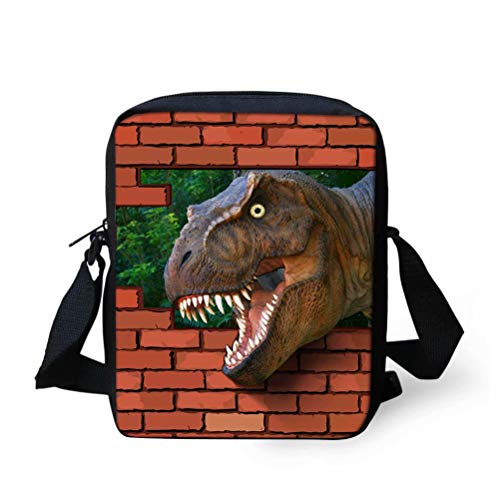 POLERO kleine umhängetasche Schultertasche Cross Body Bag mit Tyrannosaurus Rex Dino Dinosaurier Print POLERO kleine umhängetasche Schultertasche Cross Body Bag mit Tyrannosaurus Rex Dino Dinosaurier Print von POLERO