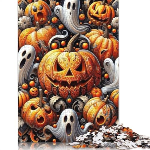 1000 Stück Halloween-Kürbis-Papier-Puzzles für Erwachsene, Puzzles, Weihnachtsgeschenke, Lernspiel, Spielzeug, 1000 Teile (38 x 26 cm) von POLIUAWS