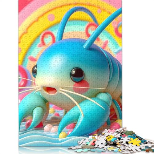 1000 Stück Nette Hummer Puzzle für Teenager, Holzpuzzle Geschenke für Erwachsene, Lernspiele für Zuhause, DIY Spielzeug, 1000 Teile (75x50cm) von POLIUAWS