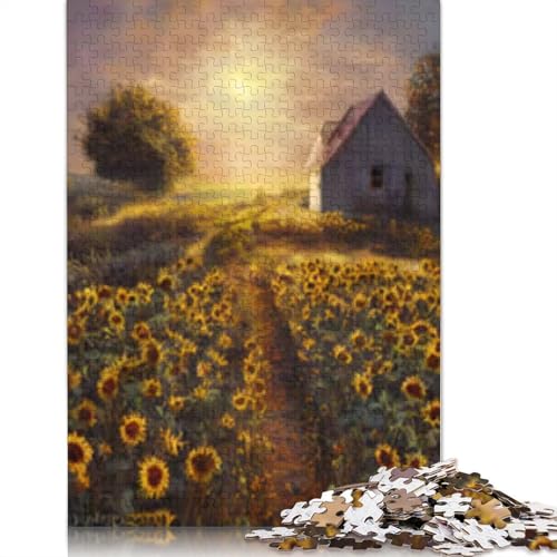 1000 Stück Sonnenblumen-Puzzle für Erwachsene, ideal für Halloween, einzigartige Heimdekoration und Geschenke, 38 x 26 cm 1000 Stück Sonnenblumen-Puzzle für Erwachsene, ideal für Halloween, einzigartige Heimdekoration und Geschenke, 38 x 26 cm von POLIUAWS