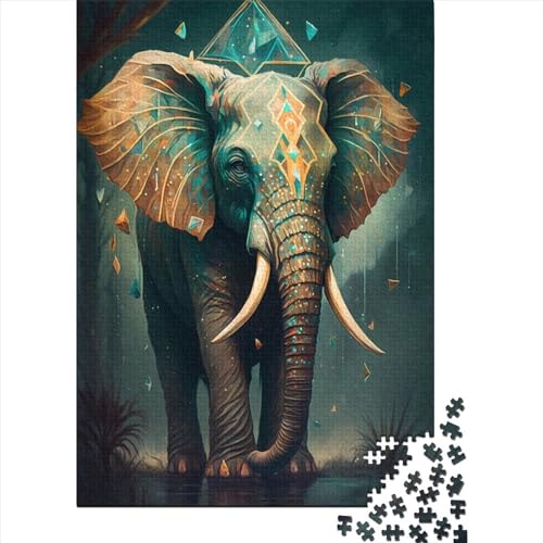 1000 Stück attraktive Elefantenpuzzle für Erwachsene, Papierpuzzle, Halloween-Geschenke, Puzzles für Erwachsene, Lernspiel, Spielzeugherausforderung, 1000 Teile (38 x 26 cm) von POLIUAWS