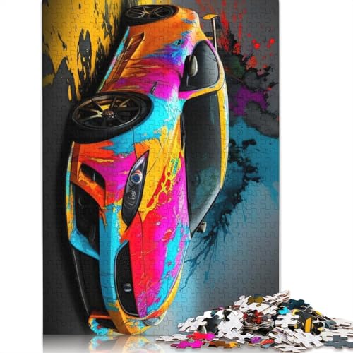 1000 Stück bunte Sportwagen-Papierpuzzles für Erwachsene, schwierig, Geschenk für Heiligabend, 1000 Teile (38 x 26 cm) von POLIUAWS