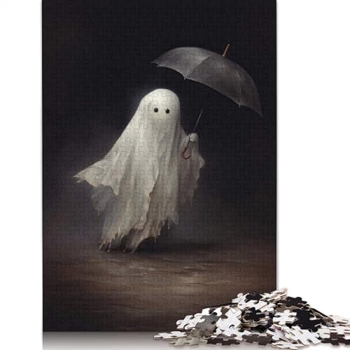 1000 Teile (38 x 26 cm) Halloween-Geister-Puzzles für Erwachsene, Lernspiel, Herausforderung, Spielzeug, Geschenke für Heiligabend, 1000 Teile von POLIUAWS
