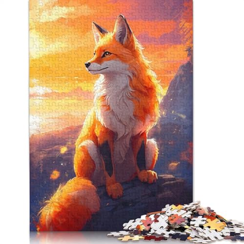 1000 Teile „EIN Fuchs genießt die Aussicht“, Puzzle, Schwierigkeitsgrad: Puzzle, Lernspiel, Spielzeug, 1000 Teile (75 x 50 cm) von POLIUAWS