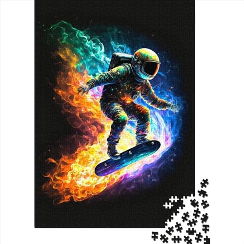 1000 Teile ASTRO ON FIRE1 Puzzle für Erwachsene und Jugendliche, Holzpuzzle, Lernspiel, Herausforderung, Spielzeug, Geburtstagsgeschenke, 1000 Teile (75x50cm) von POLIUAWS