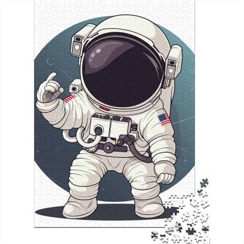 1000 Teile Astronauten Puzzle für Erwachsene Teenager Holzpuzzle Lernspiel Herausforderung Spielzeug 1000 Teile (75x50cm) von POLIUAWS