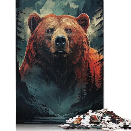 1000 Teile Bärenfarben-Puzzles, Schwierigkeitsgrad, Lernspiele, Spielzeug, 1000 Teile (75 x 50 cm) von POLIUAWS