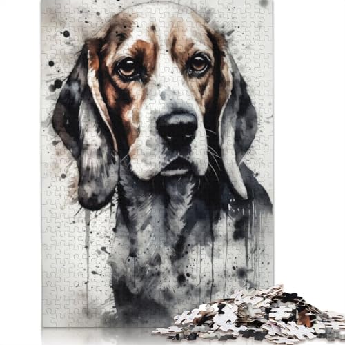 1000 Teile Beagle-Hund Treuer Begleiter Puzzle Schwierigkeitsgrad Puzzles Lernspiele Spielzeug 1000 Stück (38x26cm) von POLIUAWS