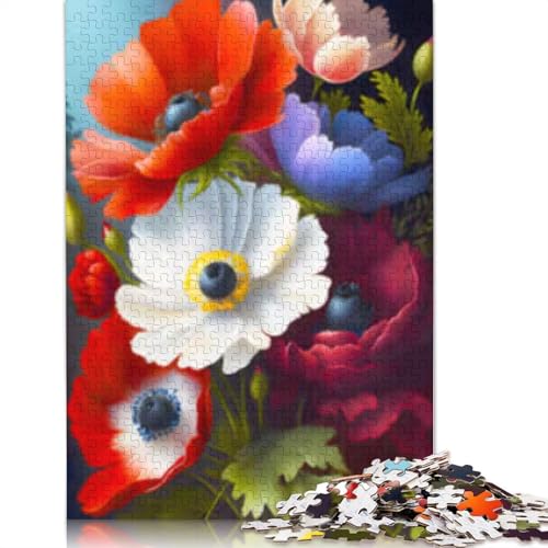 1000 Teile Blumen Mutter Anemonen Puzzle Erwachsene Halloween Geschenk Pädagogisches Lernspielzeug 1000 Teile (75x50cm) von POLIUAWS
