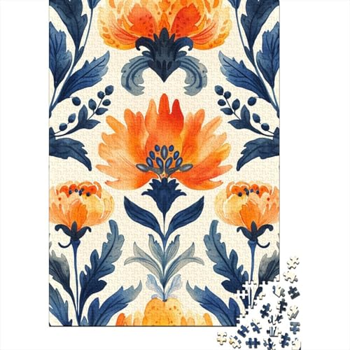1000 Teile Blumen Puzzle Holzpuzzle für Erwachsene Lernspiel Herausforderung Spielzeug 1000 Teile (75x50cm) von POLIUAWS