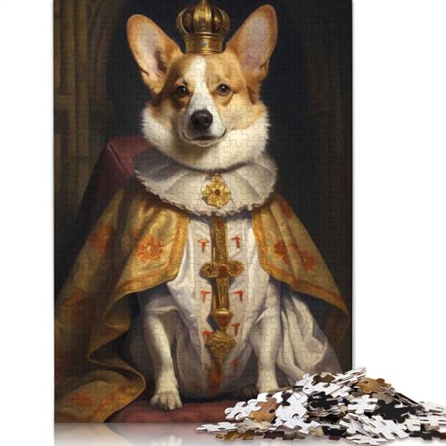 1000 Teile Corgi-Hund, süßes Puzzle, Schwierigkeitsgrad für Erwachsene, entspannendes Spiel, Spielzeug, 1000 Teile (38 x 26 cm) von POLIUAWS