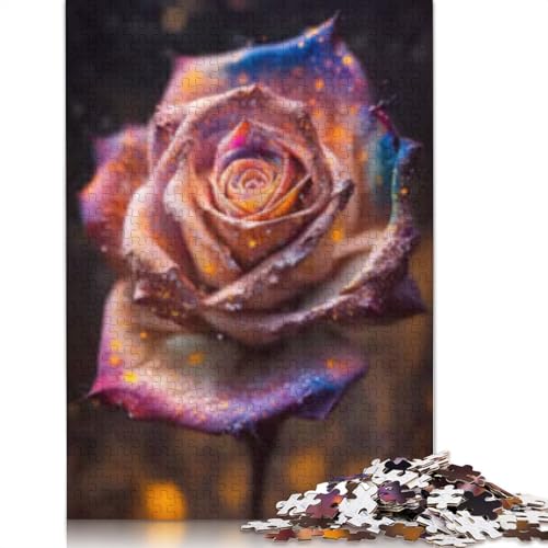 1000 Teile "Die Rose des Universums" für Erwachsene, Halloween-Geschenk, Erwachsenenpuzzle, Heimdekoration, 1000 Teile (75 x 50 cm) von POLIUAWS