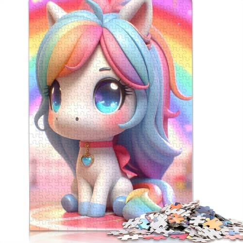 1000 Teile Einhorn Puzzle für Erwachsene, Halloween-Geschenk, Puzzle, Lernspiel, Herausforderung, Spielzeug, 1000 Teile (38 x 26 cm) von POLIUAWS