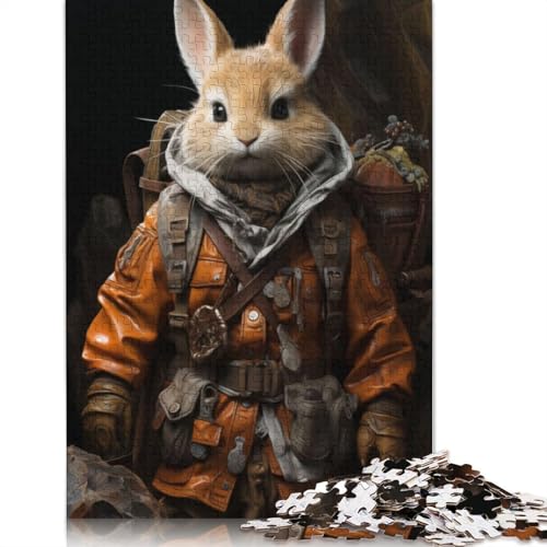 1000 Teile Explorer Bunny Puzzle Puzzle für Erwachsene Schwierigkeitsgrad Puzzle Lernspiel Spielzeug Familiendekoration 1000 Stück (38 x 26 cm) von POLIUAWS