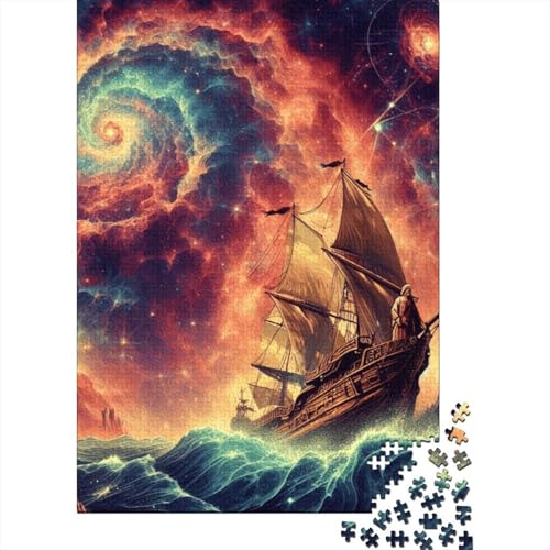 1000 Teile Fantasyschiff-Puzzles für Erwachsene und Jugendliche, Puzzle für Kinder, Lernspiel, Herausforderung, Spielzeug, 1000 Teile (75x50cm) von POLIUAWS