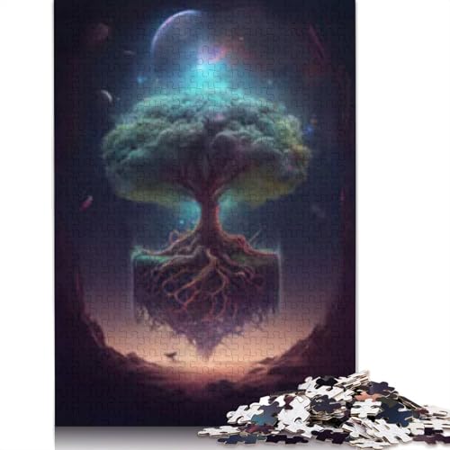1000 Teile Galaktischer Baum des Lebens Puzzle für Erwachsene und Jugendliche, Lernspiele für Zuhause, DIY Spielzeug, Weihnachtsgeschenke, 1000 Teile (38x26cm) von POLIUAWS