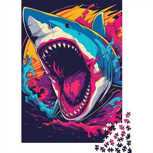 1000 Teile Hai Puzzle für Erwachsene und Jugendliche, Puzzle für Kinder, Lernspiel für Erwachsene und Jugendliche, 1000 Teile (75x50cm) von POLIUAWS