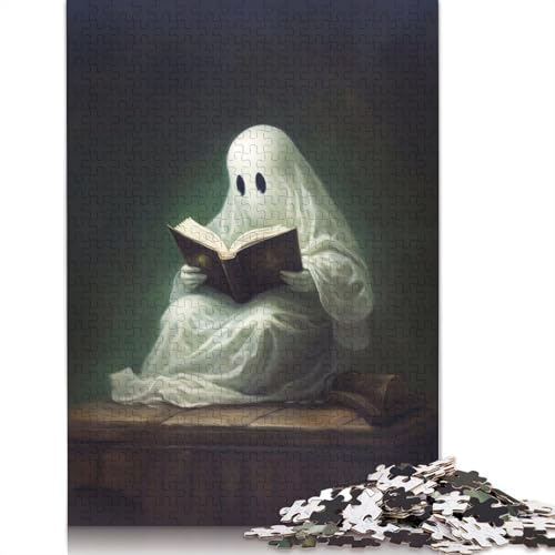 1000 Teile Halloween Geister Puzzle für Erwachsene Teenager Holzpuzzle Lernspiel Herausforderung Spielzeug Geburtstagsgeschenke 1000 Teile (75x50cm) von POLIUAWS