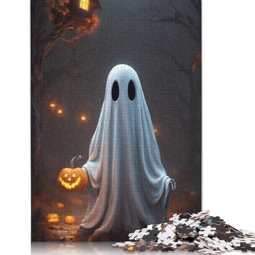 1000 Teile Halloween-Gespensterpuzzle für Erwachsene, Halloween-Geschenk für Erwachsene, einzigartige Puzzles für Heimdekoration und Geschenke, 1000 Teile (75x50cm) von POLIUAWS
