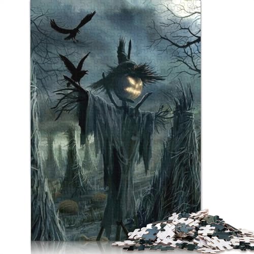1000 Teile Halloween Killer Puzzle für Erwachsene, Halloween-Geschenk, Holzpuzzle für Teenager, einzigartige Geschenke für Zuhause und Geschenke, 1000 Teile (75x50cm) von POLIUAWS