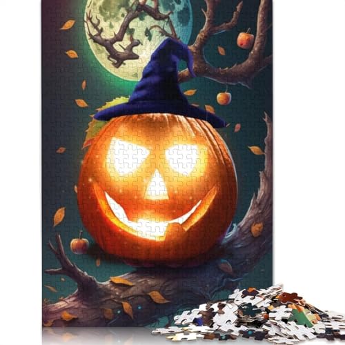 1000 Teile Halloween-Kürbis-Puzzle für Erwachsene, Halloween-Geschenk, Puzzle, Lernspiel, Herausforderung, Spielzeug, 1000 Teile (38 x 26 cm) von POLIUAWS