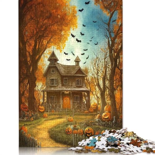 1000 Teile Halloween Kürbis Puzzle für Erwachsene Teenager Familienspaß und Spieleabende, 1000 Teile (38x26cm) von POLIUAWS