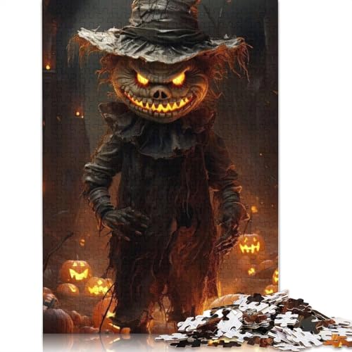 1000 Teile Halloween Kürbismonster Puzzle Erwachsene Halloween Geschenk Puzzle für Erwachsene und Jugendliche ab 12 Jahren, 1000 Teile (38x26cm)< von POLIUAWS