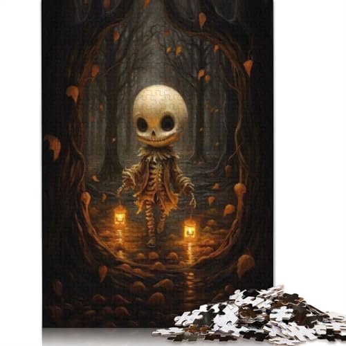 1000 Teile Halloween Skelett Puzzle Erwachsene Halloween Geschenk Puzzle Puzzle Lernspielzeug 1000 Teile (75x50cm) von POLIUAWS