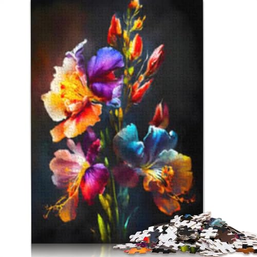 1000 Teile Hibiskusblüten-Puzzle für Erwachsene, Halloween-Geschenk, Puzzle, Lernspiel, Herausforderung, Spielzeug, 1000 Teile (38 x 26 cm) von POLIUAWS