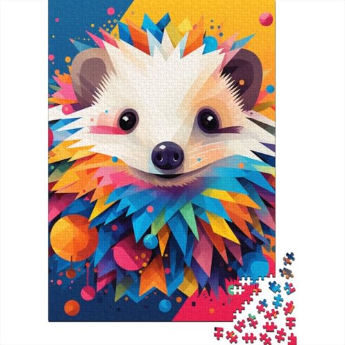 1000 Teile Igelpuzzle für Erwachsene, Papierpuzzle für Erwachsene, Lernspiele für Zuhause, DIY-Spiele, 1000 Teile (38 x 26 cm) von POLIUAWS