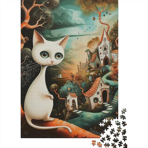 1000 Teile Kaninchenpuzzle für Erwachsene und Jugendliche, Holzpuzzle für Erwachsene und Jugendliche ab 12 Jahren, 1000 Teile (38x26cm) von POLIUAWS