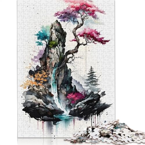 1000 Teile Kirschblüte, 27 Puzzles, Schwierigkeitsgrad Puzzle, Lernspiele, Spielzeug, 1000 Stück (75 x 50 cm) von POLIUAWS