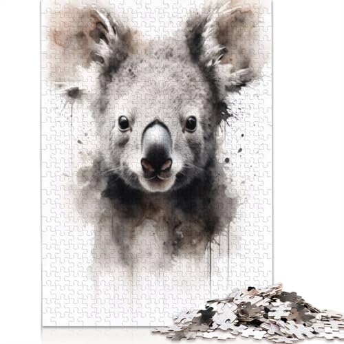 1000 Teile Koala Beauty Aquarell-Puzzle, Schwierigkeitsgrad für Erwachsene, entspannendes Spiel, Spielzeug, 1000 Teile (75 x 50 cm) von POLIUAWS