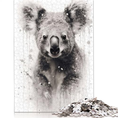 1000 Teile Koala Beauty Black Ink Puzzles Schwierigkeitsgrad Puzzles Lernspiele Spielzeug 1000 Stück (75x50cm) von POLIUAWS
