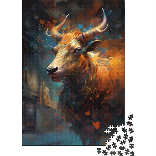 1000 Teile Kuhpuzzle für Erwachsene Teenager, Lernspiele für Zuhause, DIY Spielzeug, Weihnachtsgeschenke, 1000 Teile (75x50cm) von POLIUAWS