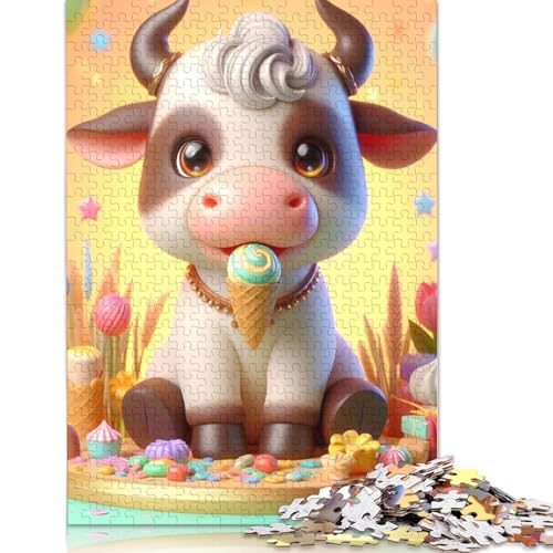 1000 Teile Kuhpuzzle für Erwachsene und Jugendliche, Lernspiele für Zuhause, DIY Spielzeug, Weihnachtsgeschenke, 1000 Teile (38 x 26 cm) von POLIUAWS