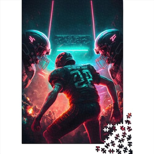 1000 Teile Leuchtendes Fußball-Puzzle für Erwachsene, Halloween-Geschenk, Erwachsenenpuzzle, Heimdekoration, 1000 Teile (75 x 50 cm) von POLIUAWS