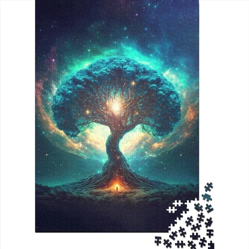 1000 Teile Magical Tree21 Puzzle für Erwachsene, Halloween-Geschenk, Erwachsenenpuzzle, Heimdekoration, 1000 Teile (75 x 50 cm) von POLIUAWS